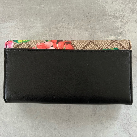 Floral Blooms & Black Vegan Leather Supreme Long Wallet Wristlet by AR New York - Picture 6 of 7